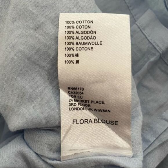 Anthropologie Jane Eyelet Lace Off Shoulder Top in Blue Size 2 NWT - Picture 13 of 13